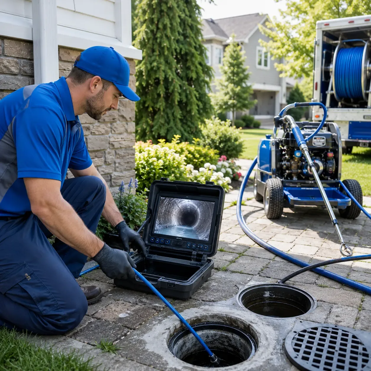 Outdoor drain cleaning professionals serving Island Park, NY