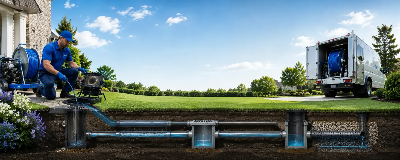 Outdoor drain cleaning information for Island Park, NY